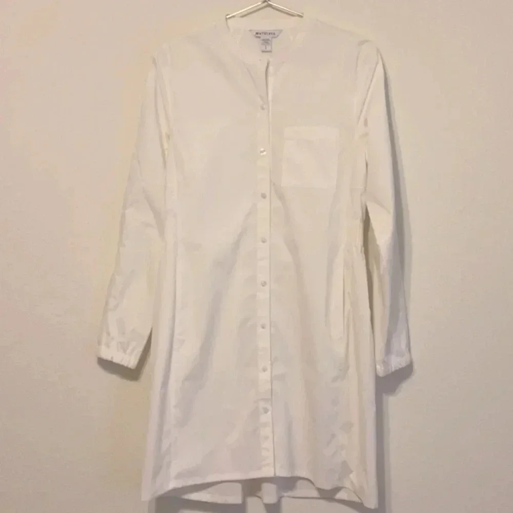 ATHLETA Cinched Waist Long Sleeve Performance Poplin Jacket / MIDI Shirt Dress - Picture 1 of 12